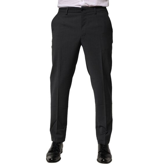 Dolce & Gabbana Black Wool Formal Men Cropped Pants main image 0